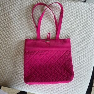 Hot Pink Quilted Women's Tote Bag